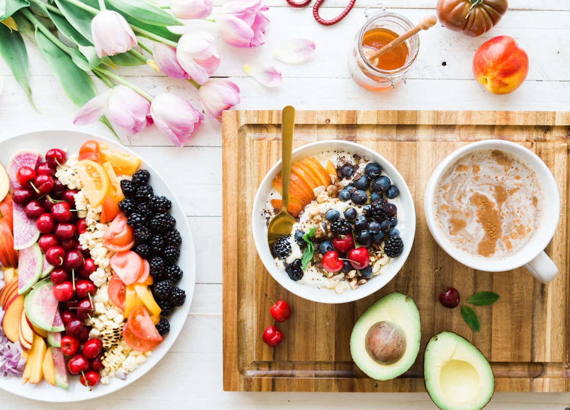 Frutas frescas con fibra